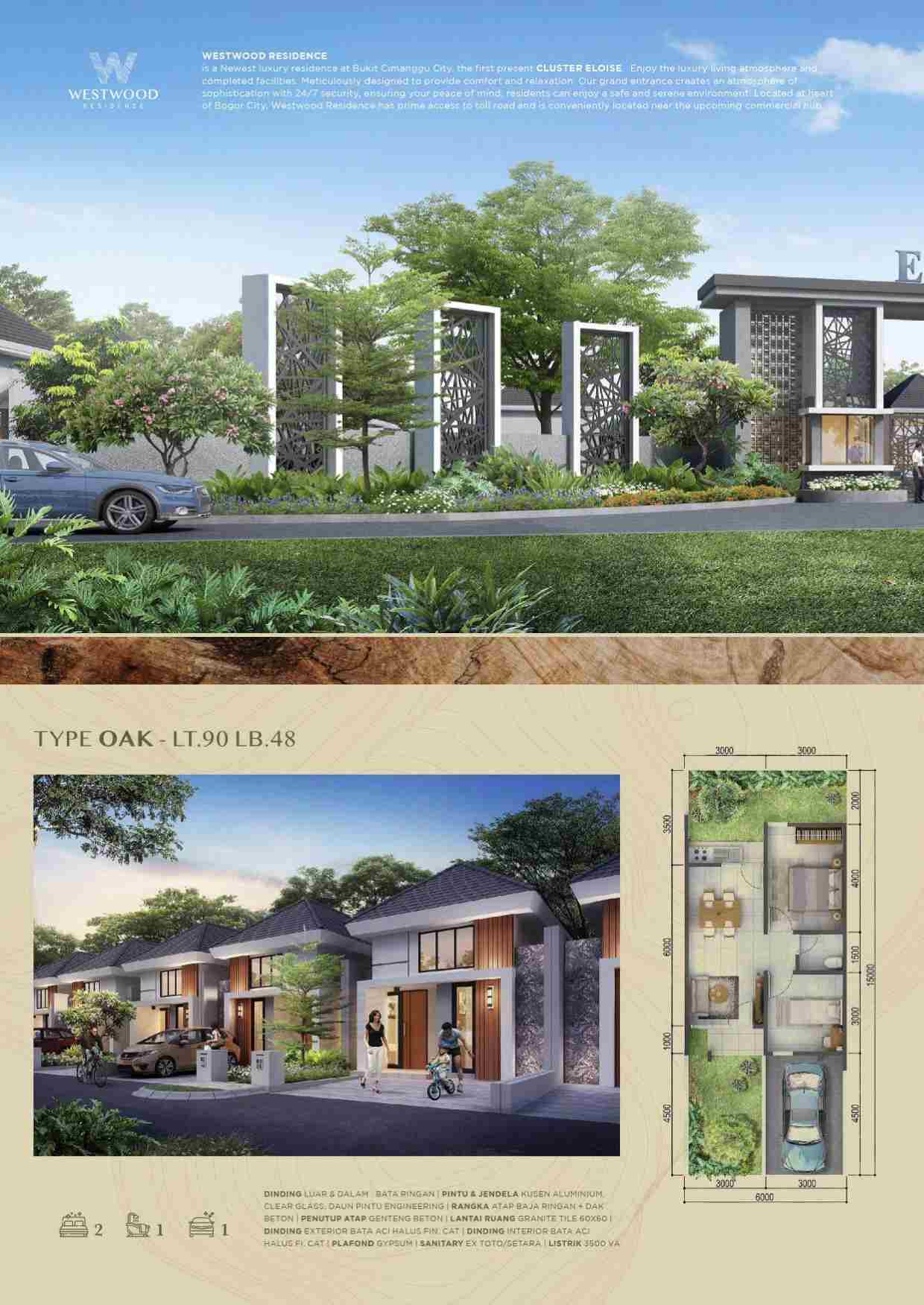 tipe oak 48/90 cluster eloise